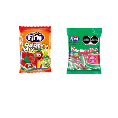 GOMITAS FINI 90 G, Cola, Party mix, Sandia